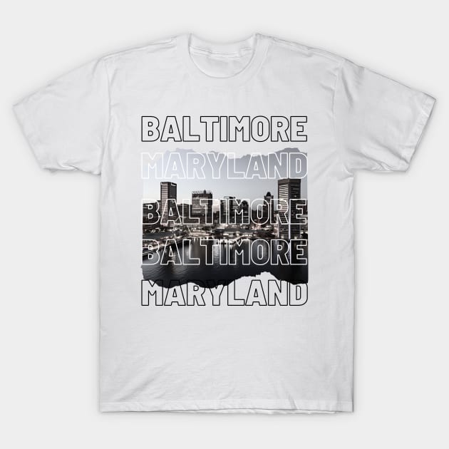 Charm City Pride: Baltimore, Maryland T-Shirt by chems eddine